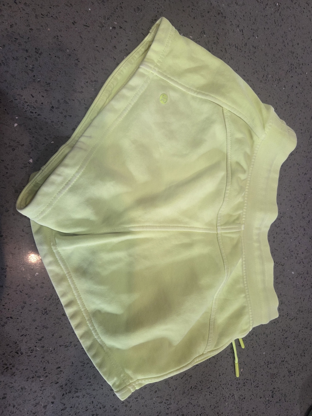 lululemon athletica Neon Lime Drawstring Athletic Shorts
